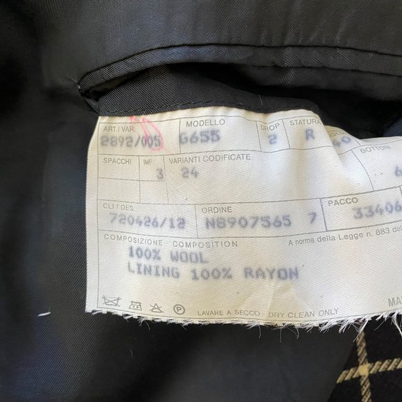 Burberry Blue & White Wool Plaid Blazer - Picture 6 of 9